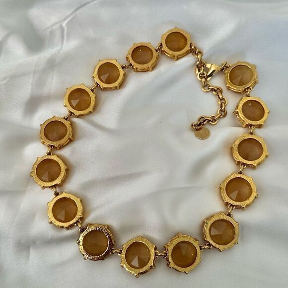 C Wonder yellow and gold tone link necklace - Picture 4 of 9